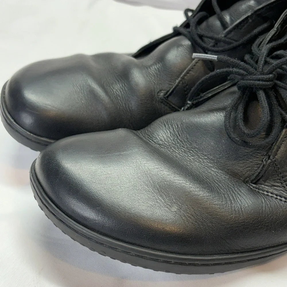 Vivobarefoot Men's Gobi Lux Black Leather Barefoot Boots - Size EU 46 US 12